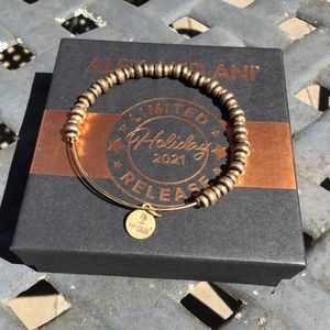 Alex and Ani gold beaded energy bracelet